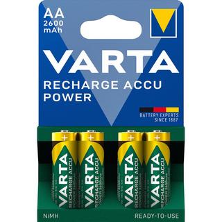 VARTA  Batterien Akku Power 4xAA 2600 mAh, LR06, Mignon 