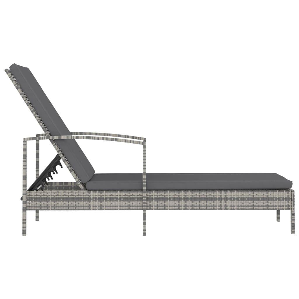 VidaXL Chaise longue rotin synthétique  