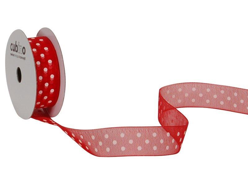 SPYK SPYK Band Cubino Dots 1748.1564 15mmx4m rot-weiss  