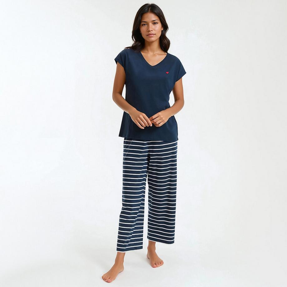 Pyjama. Jersey aus reiner Baumwolle