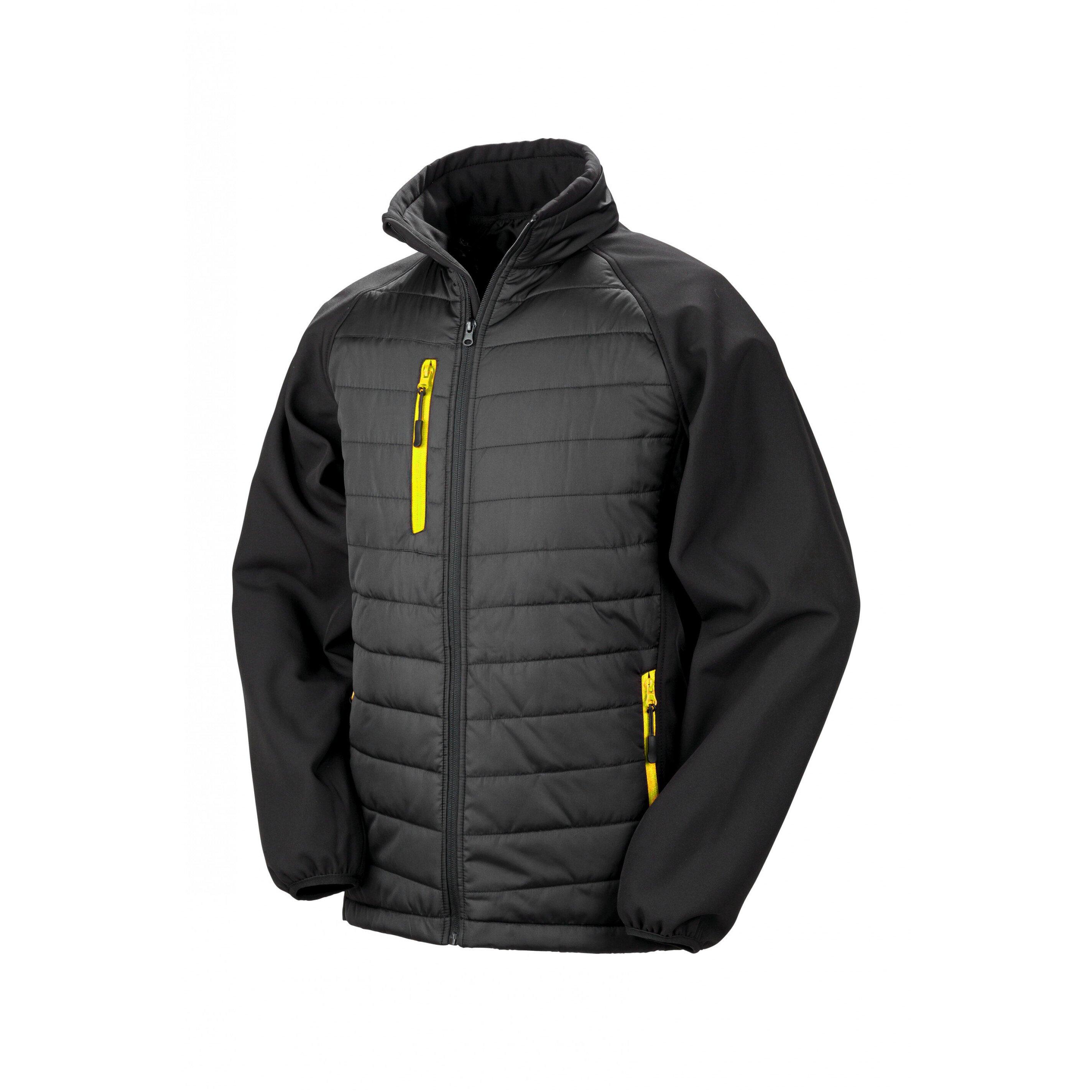 Result  Recycelte Daunenjacke  Softshell Black Compass Softshell 