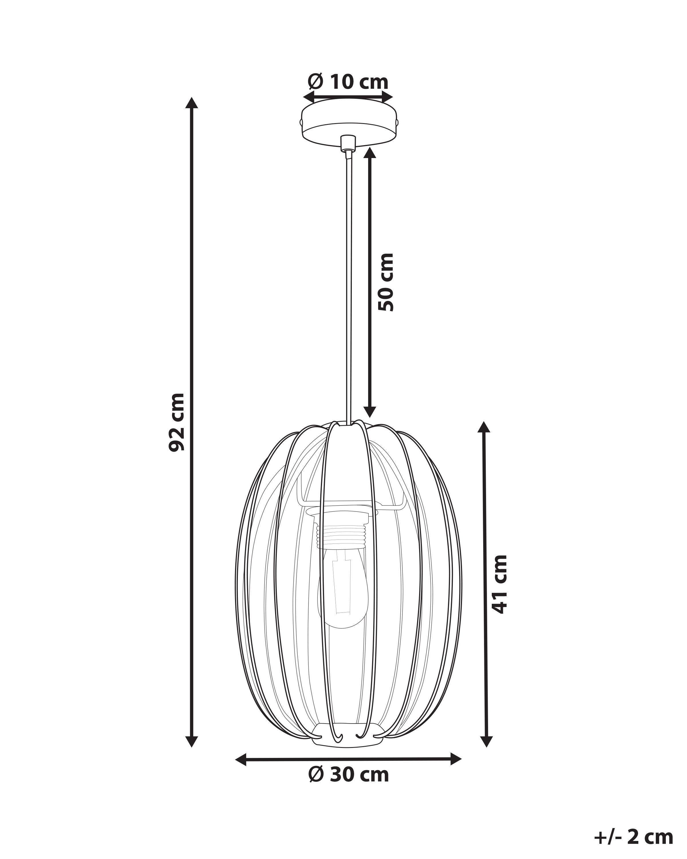 Beliani Lampe suspension en Nylon Moderne PADAMO  