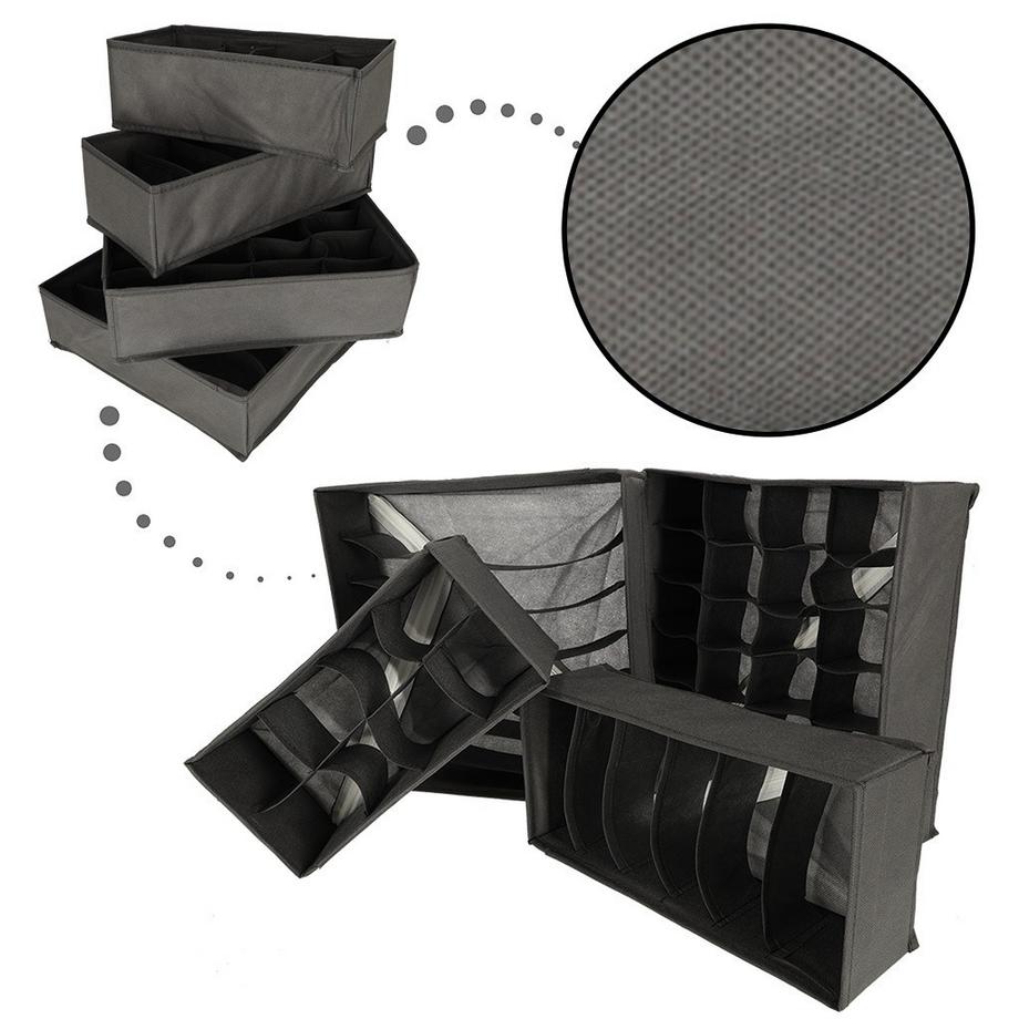 Pricenet  Unterwäsche-Schubladen-Organizer-Socken, 4 Stück 