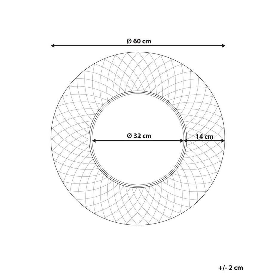 Beliani Wandspiegel aus Eisen Glamourös COMBE  