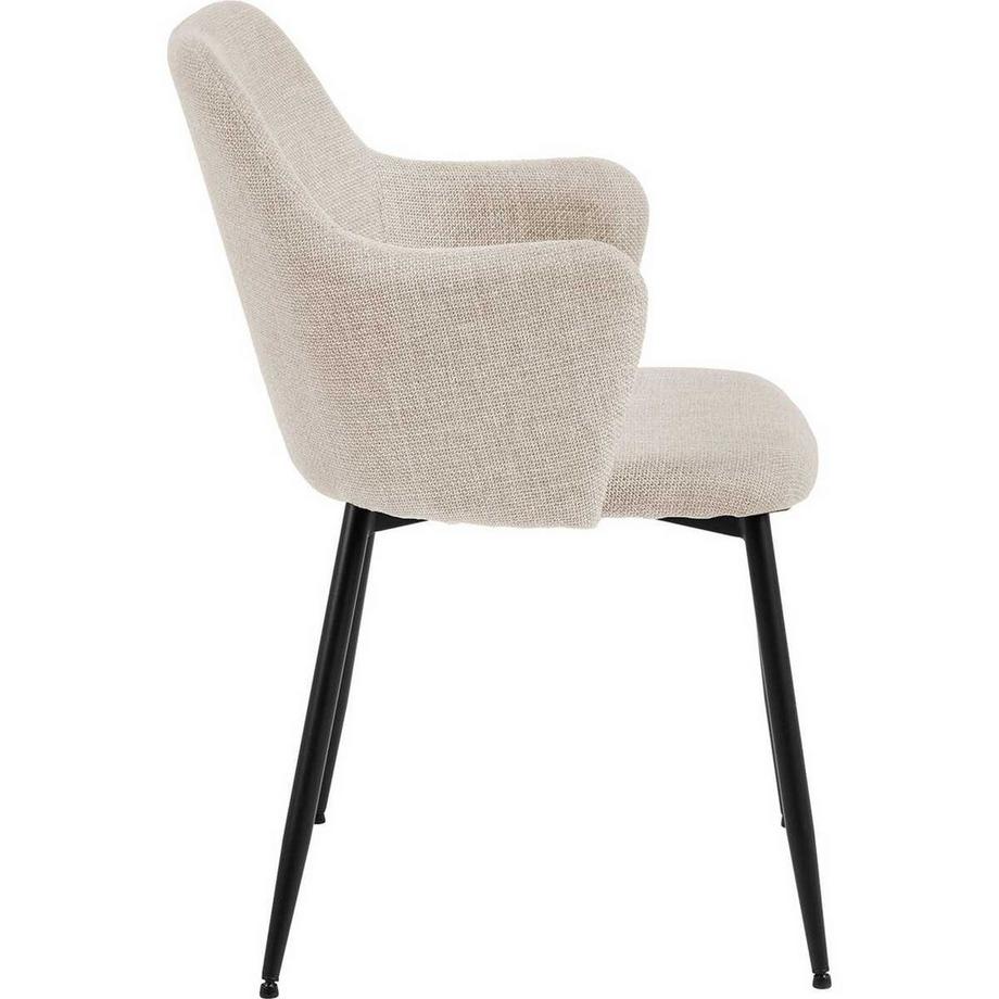 mutoni Sedia da pranzo con braccioli Iliana beige (1 pezzo)  