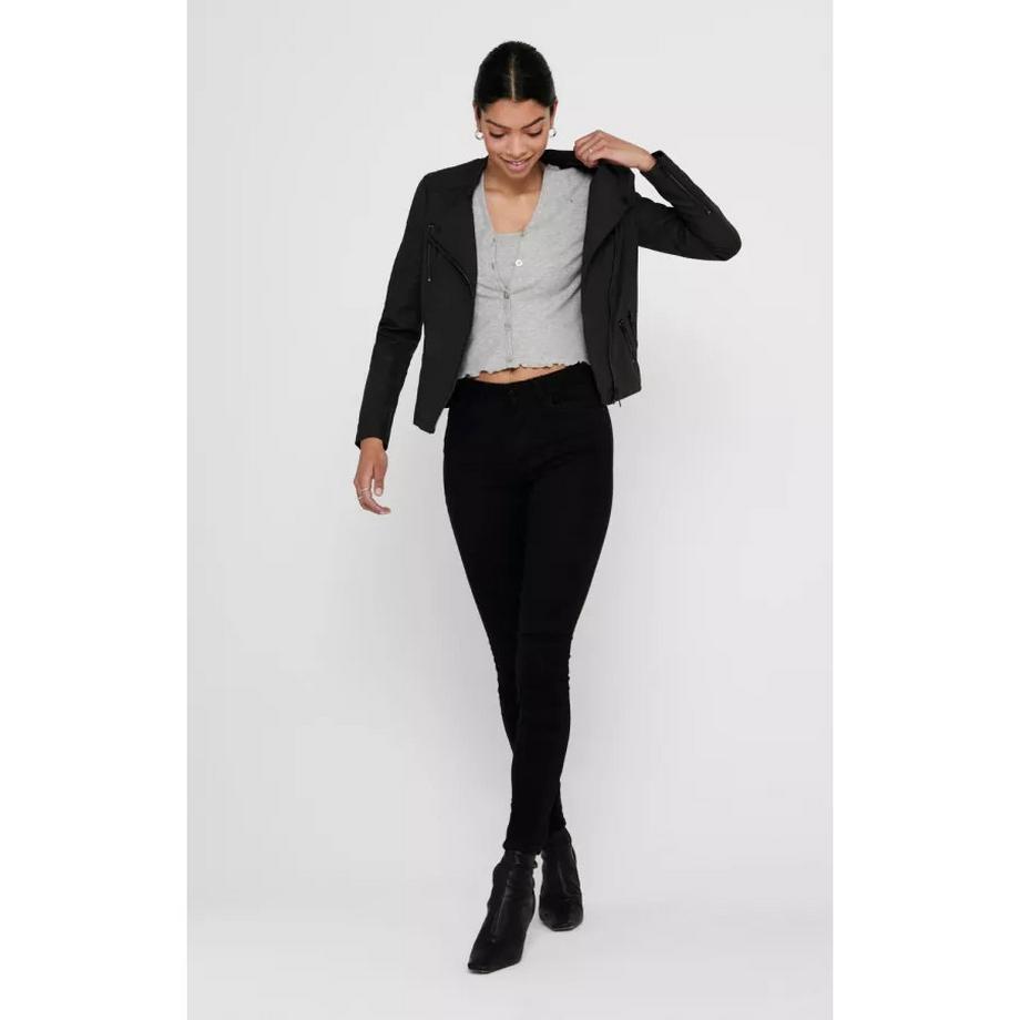 ONLY Veste Biker Aspect Cuir  