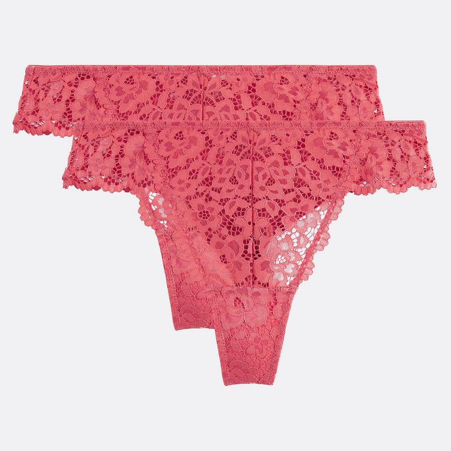 La Redoute Collections Signatures 2er-Pack Tanga-Slips aus Spitze  