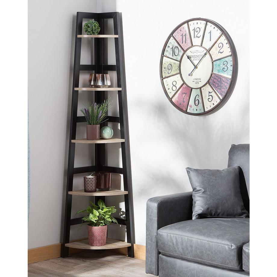 Beliani Libreria angolare a 5 ripiani en Fibra a media densità (MDF) Retrò BEXLEY  