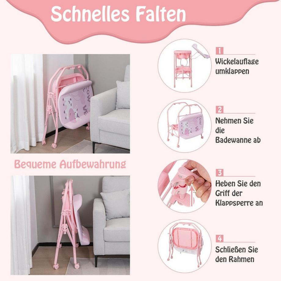 Northix  Klappbarer Wickeltisch 
