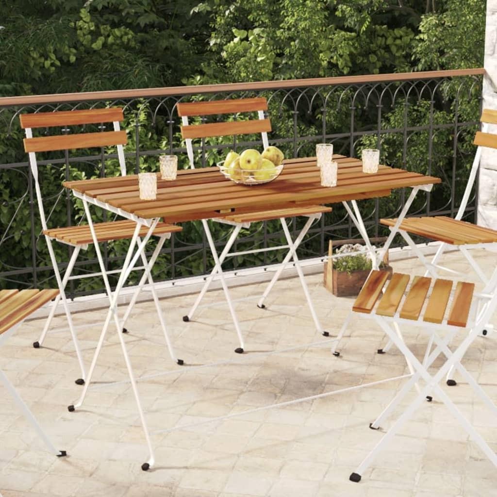 VidaXL Table de bistrot pliante bois  