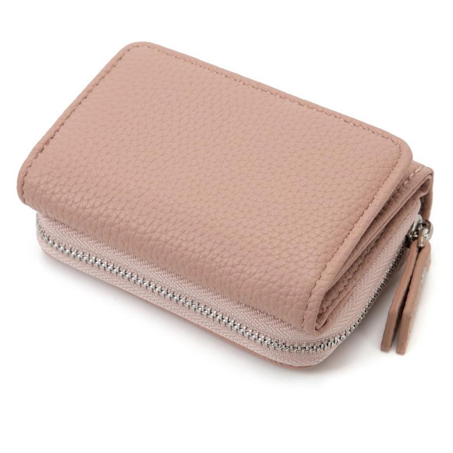 Only-bags.store Kleine Lederbrieftasche mit Reißverschlussfach  