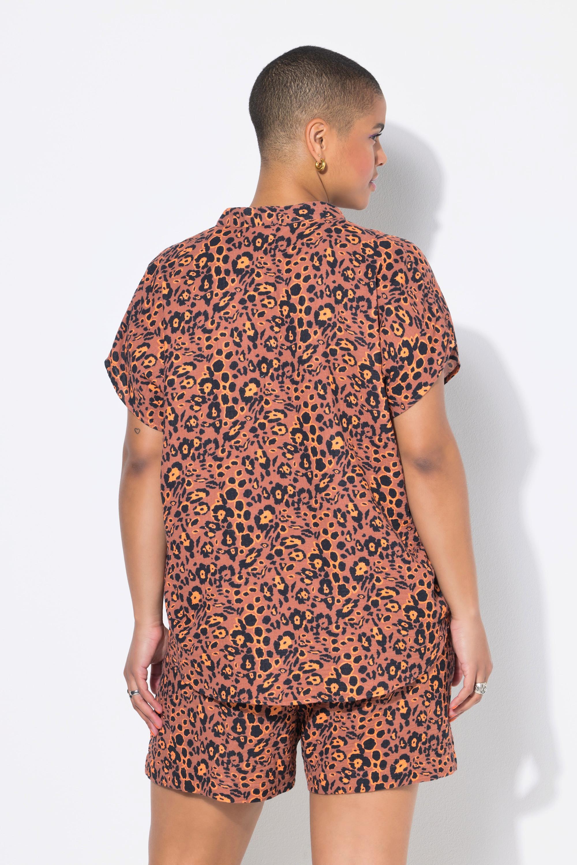 Studio Untold Blouse Oversize Mousseline Imprimé Léopard  