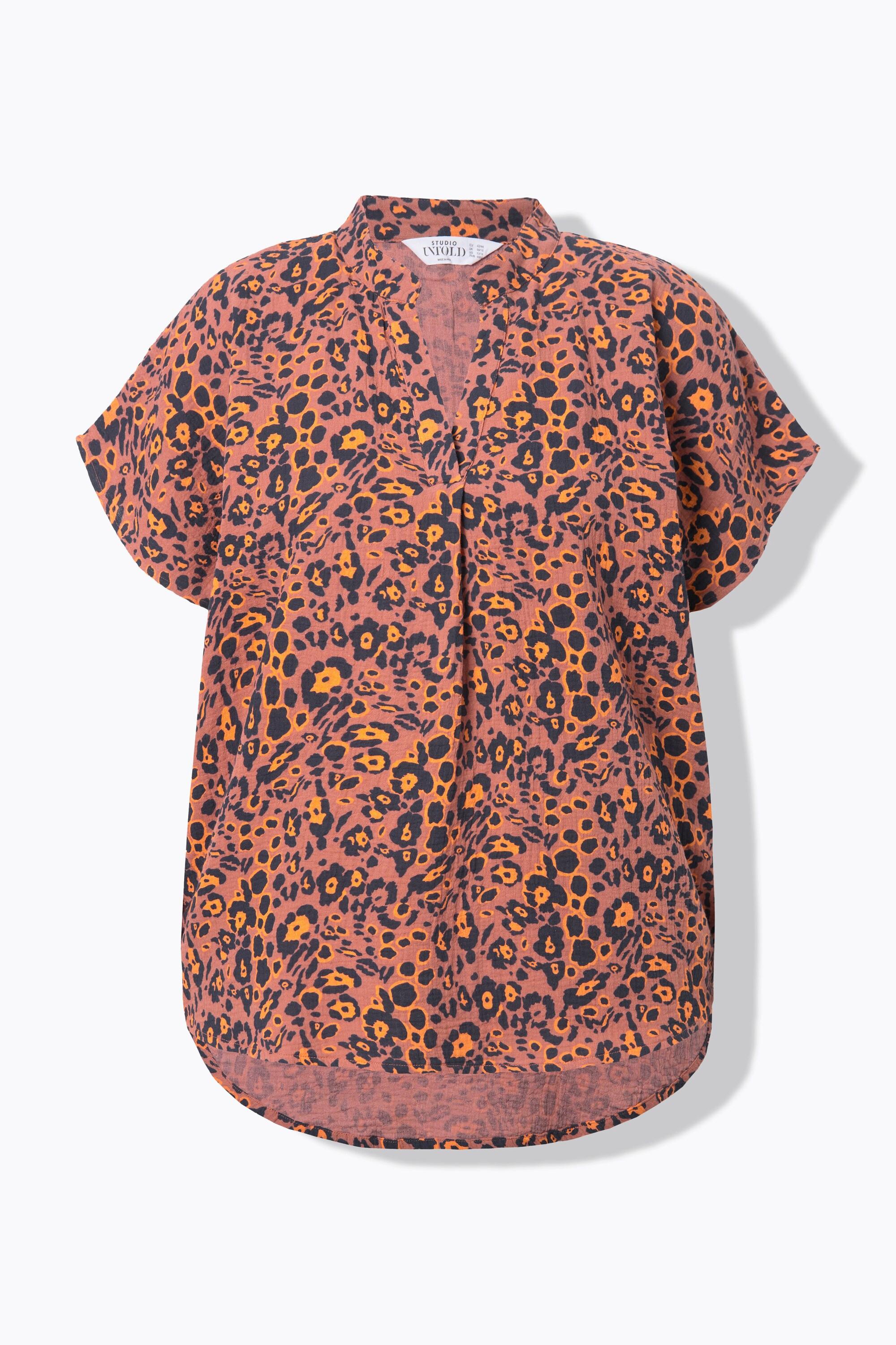 Studio Untold Blouse Oversize Mousseline Imprimé Léopard  