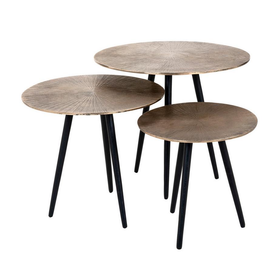 mutoni Beistelltisch Vittorio champagner gold 48 (3er-Set)  