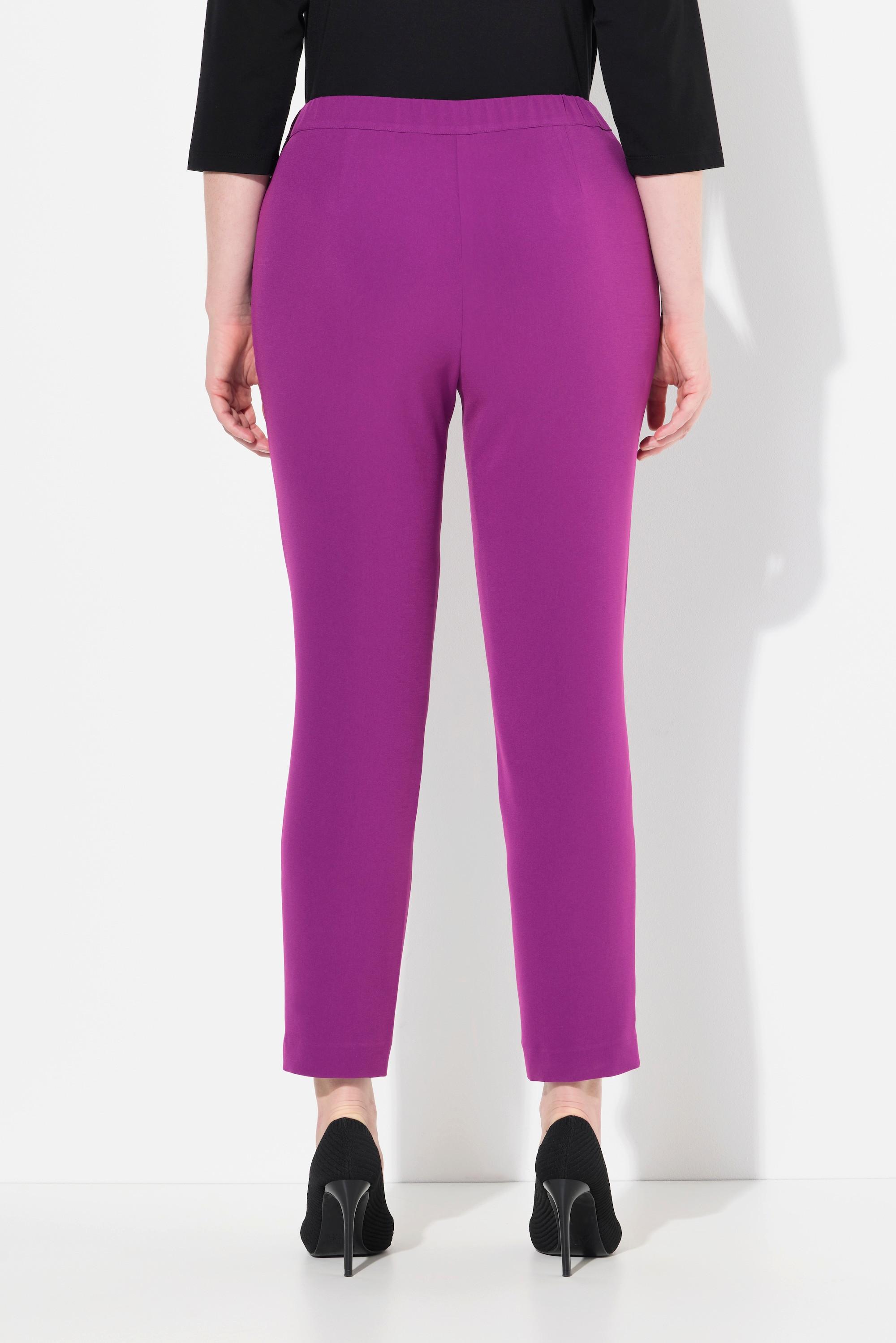 Ulla Popken  Pantalon ajusté en acétate haut de gamme, taille confortable 