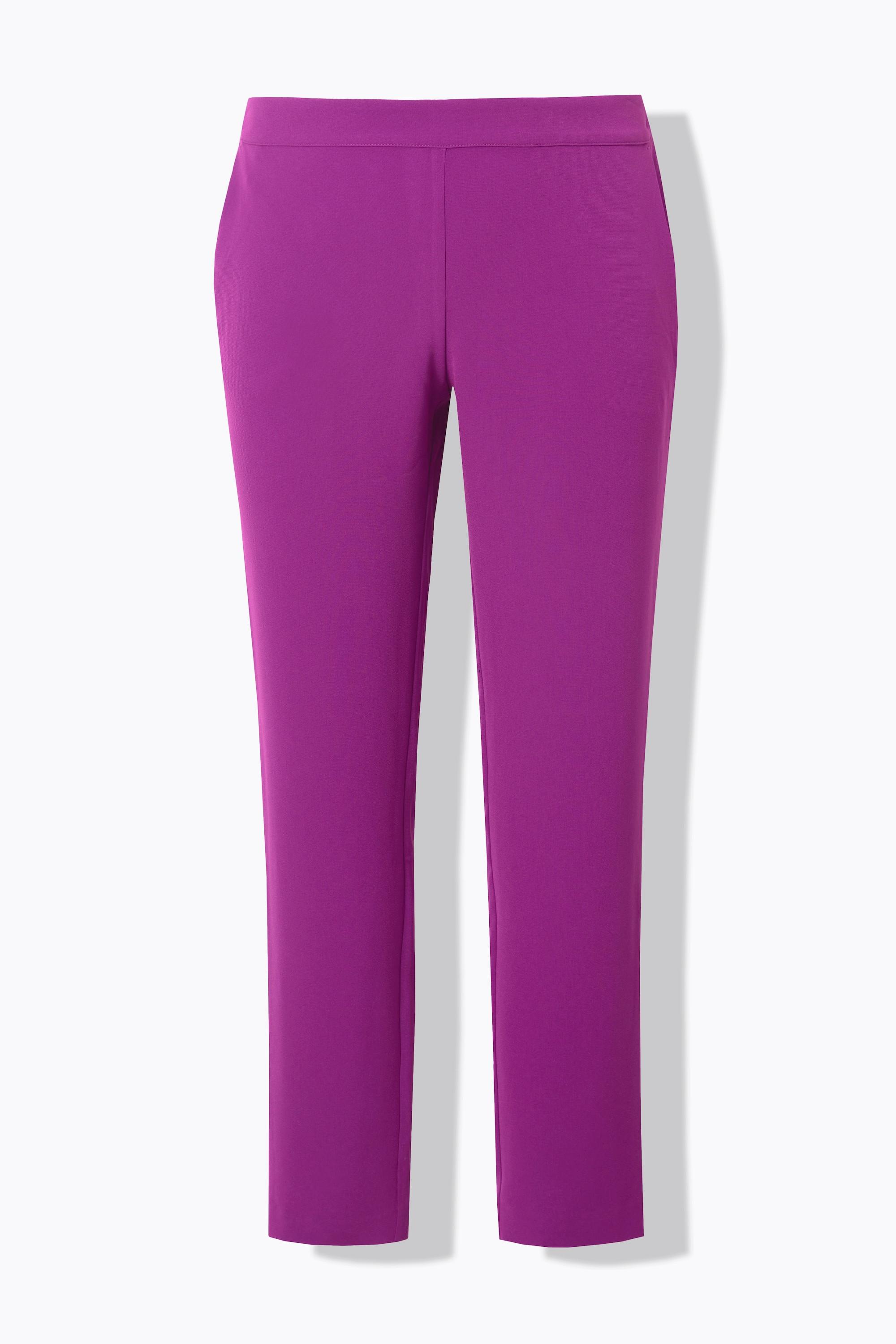 Ulla Popken  Pantalon ajusté en acétate haut de gamme, taille confortable 