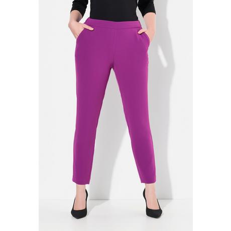 Ulla Popken  Pantalon ajusté en acétate haut de gamme, taille confortable 