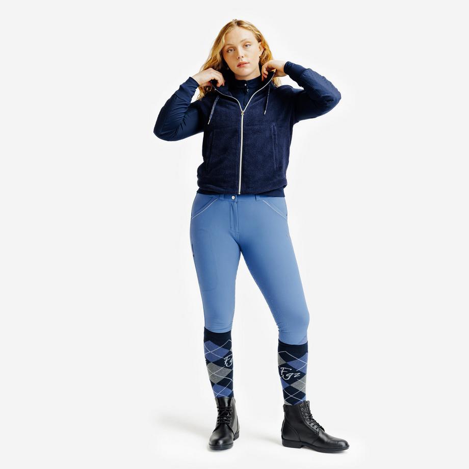 FOUGANZA  Felpa equitazione donna con zip poliestere 