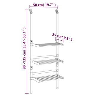 VidaXL Étagère à linge suspendue aluminium  