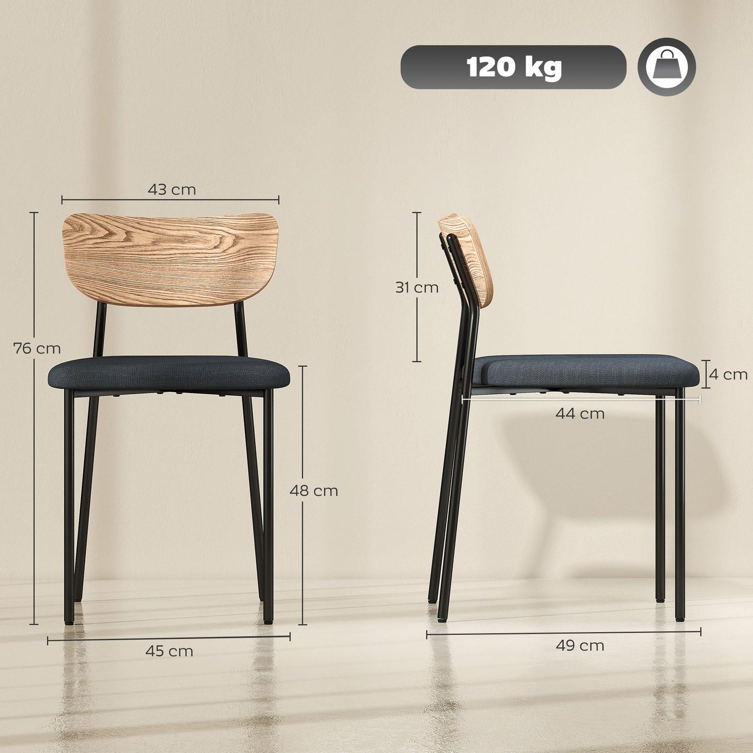 Northio Lot de 2 chaises de salle à manger  