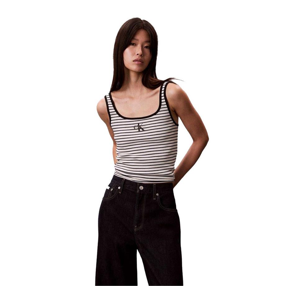 Calvin Klein  Ärmelloses Oberteil, Gerippt, Ärmellos 