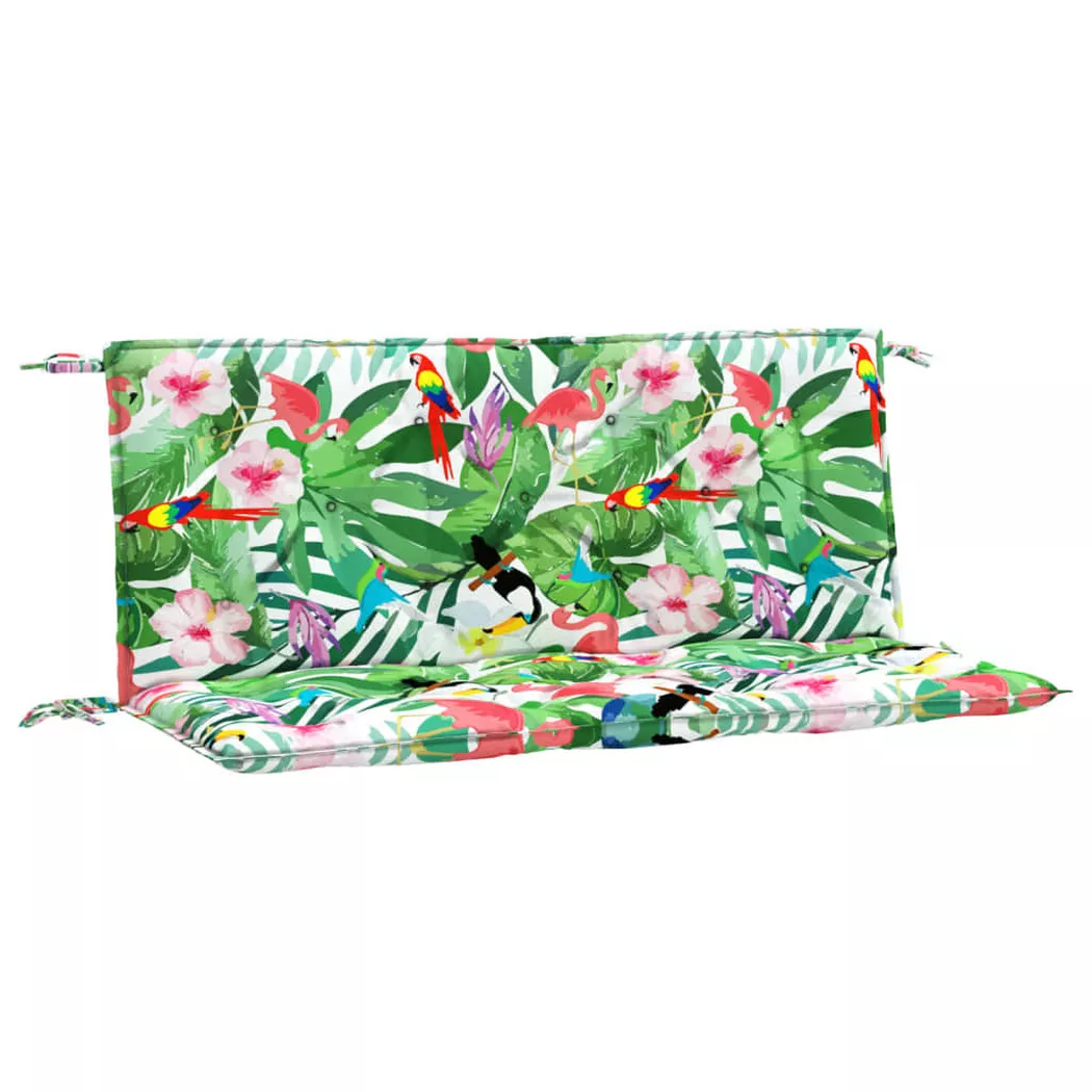 Coussins de banc de jardin lot de 2 multicolore 120x50x7 cm