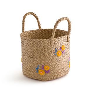 La Redoute Intérieurs Panier en herbier avec broderies  