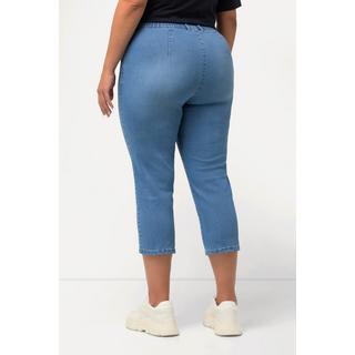 Ulla Popken  Jean Mony 7/8, taille élastique, poches zippées 