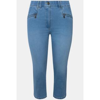 Ulla Popken Jean Mony 7/8 Taille Élastique Poches Zippées  