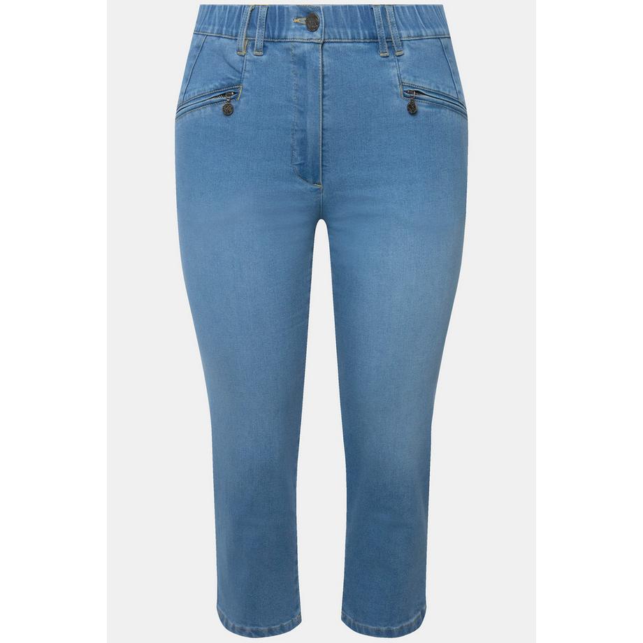 Ulla Popken Mony 7/8 Jeans Elastikbund Reissverschlusstaschen  
