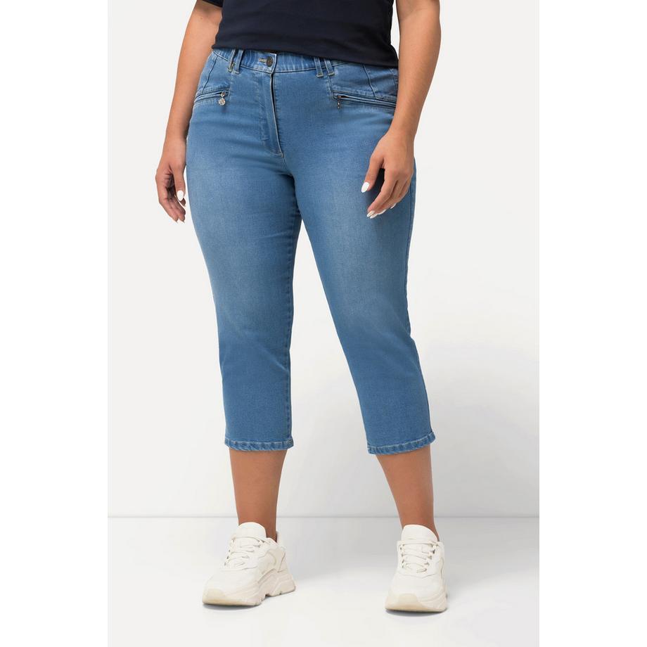 Ulla Popken Mony 7/8 Jeans Elastikbund Reissverschlusstaschen  