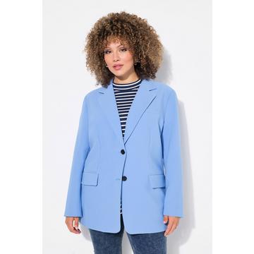 Blazer oversized avec col à revers, fermeture boutonnée