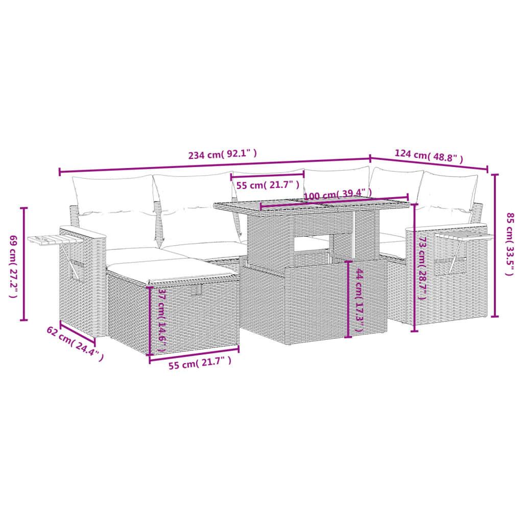 VidaXL Garten sofagarnitur poly-rattan  