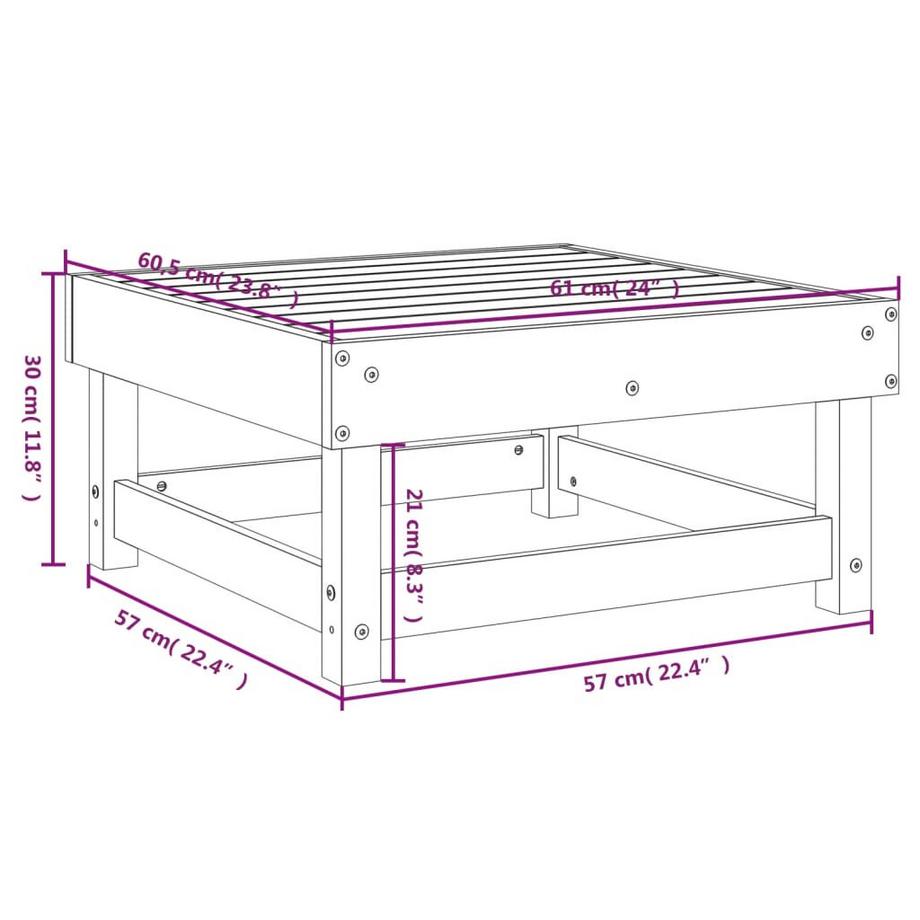 VidaXL Gartenhocker douglasienholz  