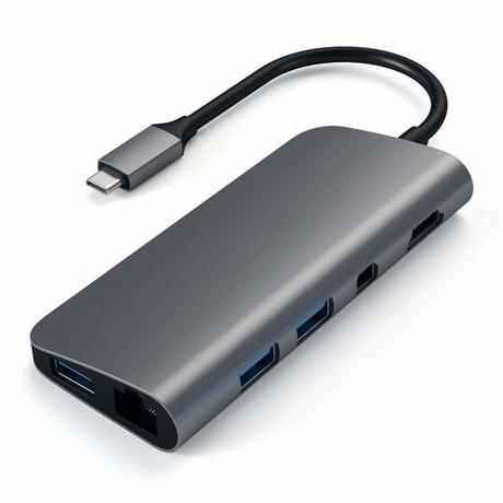 SATECHI  ST-TCMM8PAM station d'accueil USB 3.2 Gen 1 (3.1 Gen 1) Type-C Gris 