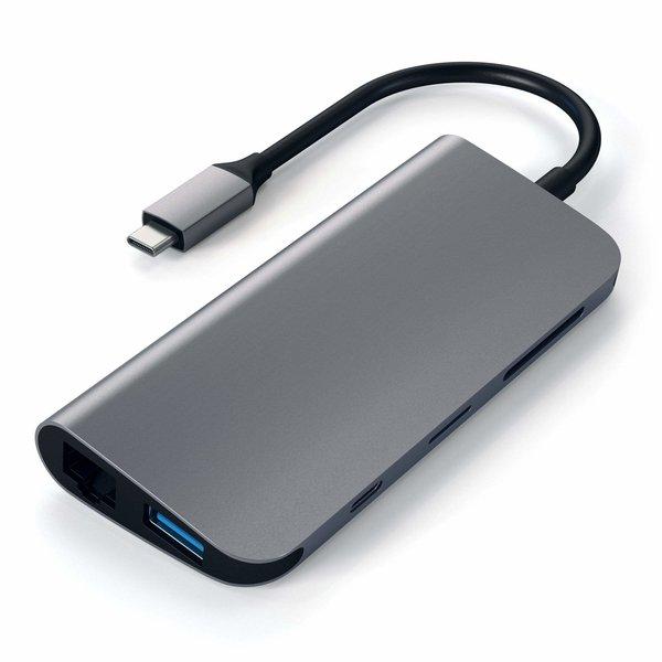 SATECHI  ST-TCMM8PAM station d'accueil USB 3.2 Gen 1 (3.1 Gen 1) Type-C Gris 