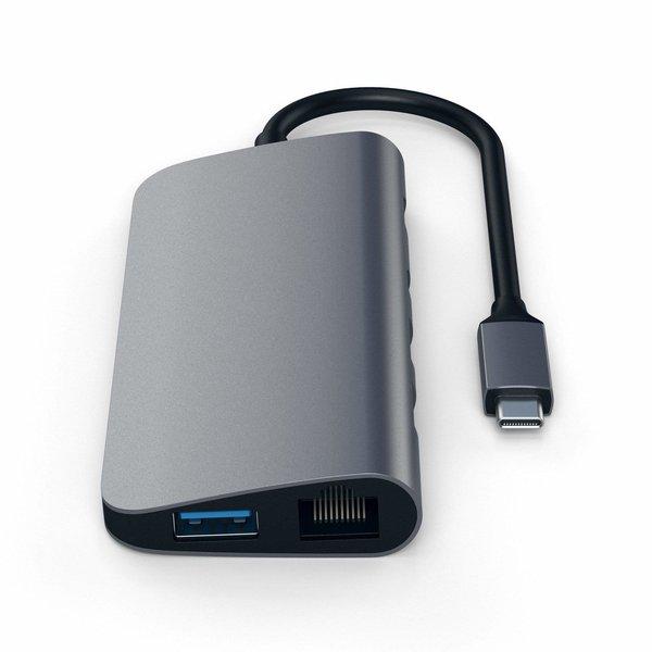 SATECHI  ST-TCMM8PAM station d'accueil USB 3.2 Gen 1 (3.1 Gen 1) Type-C Gris 