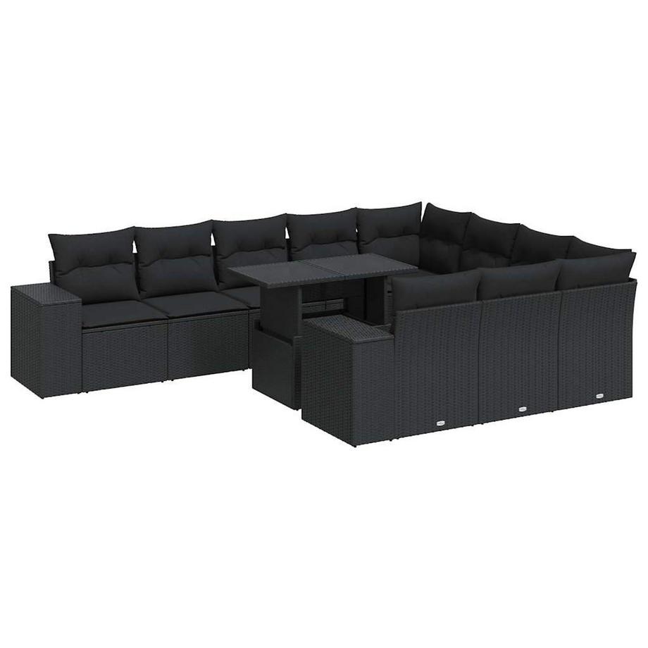 set di divani da giardino Polirattan