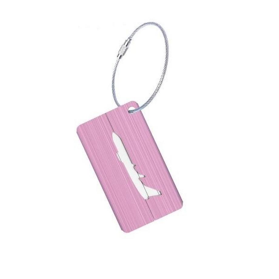 eStore  Etiquette bagage en Aluminium avec motif Avion 