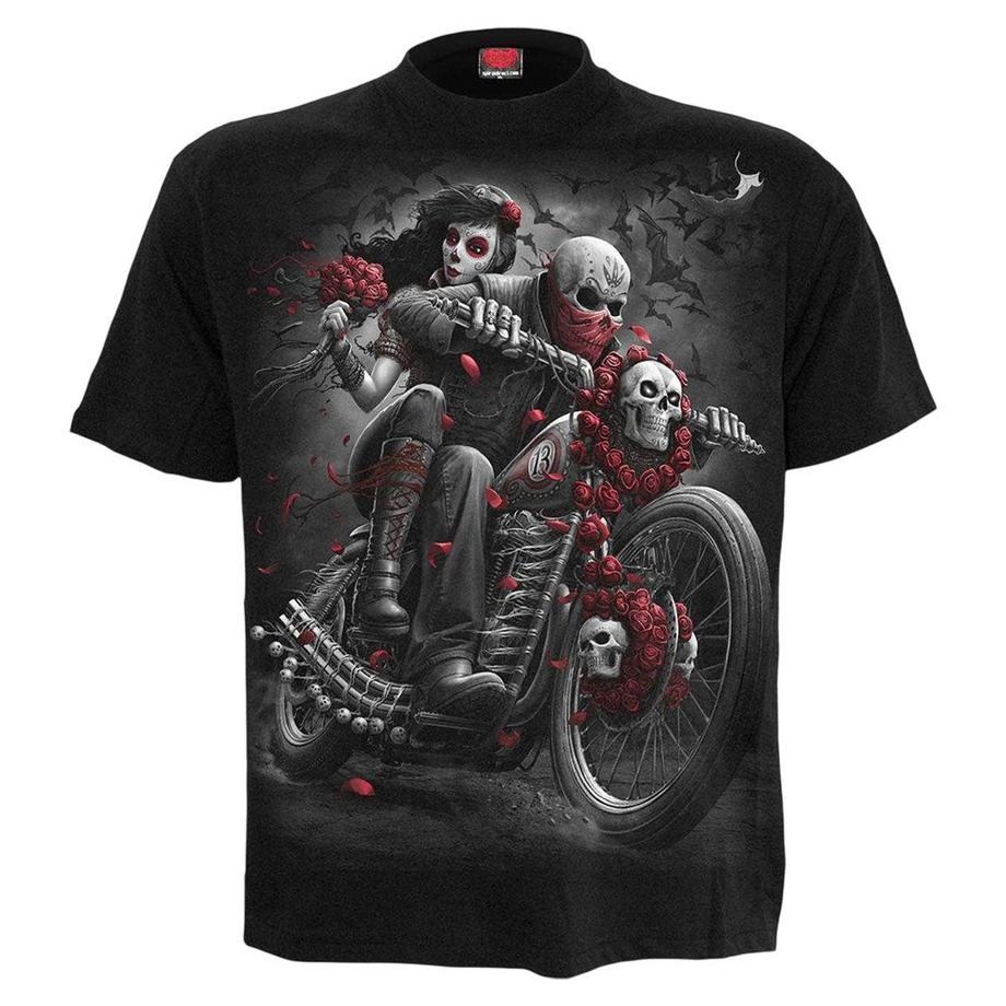 T-Shirtmotif/style Imprimé Au Dos Dotd Bikers