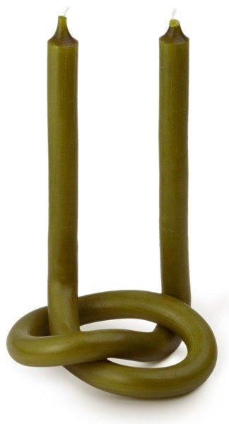 Image of Knot Candles Knot Kerze Olive - ONE SIZE