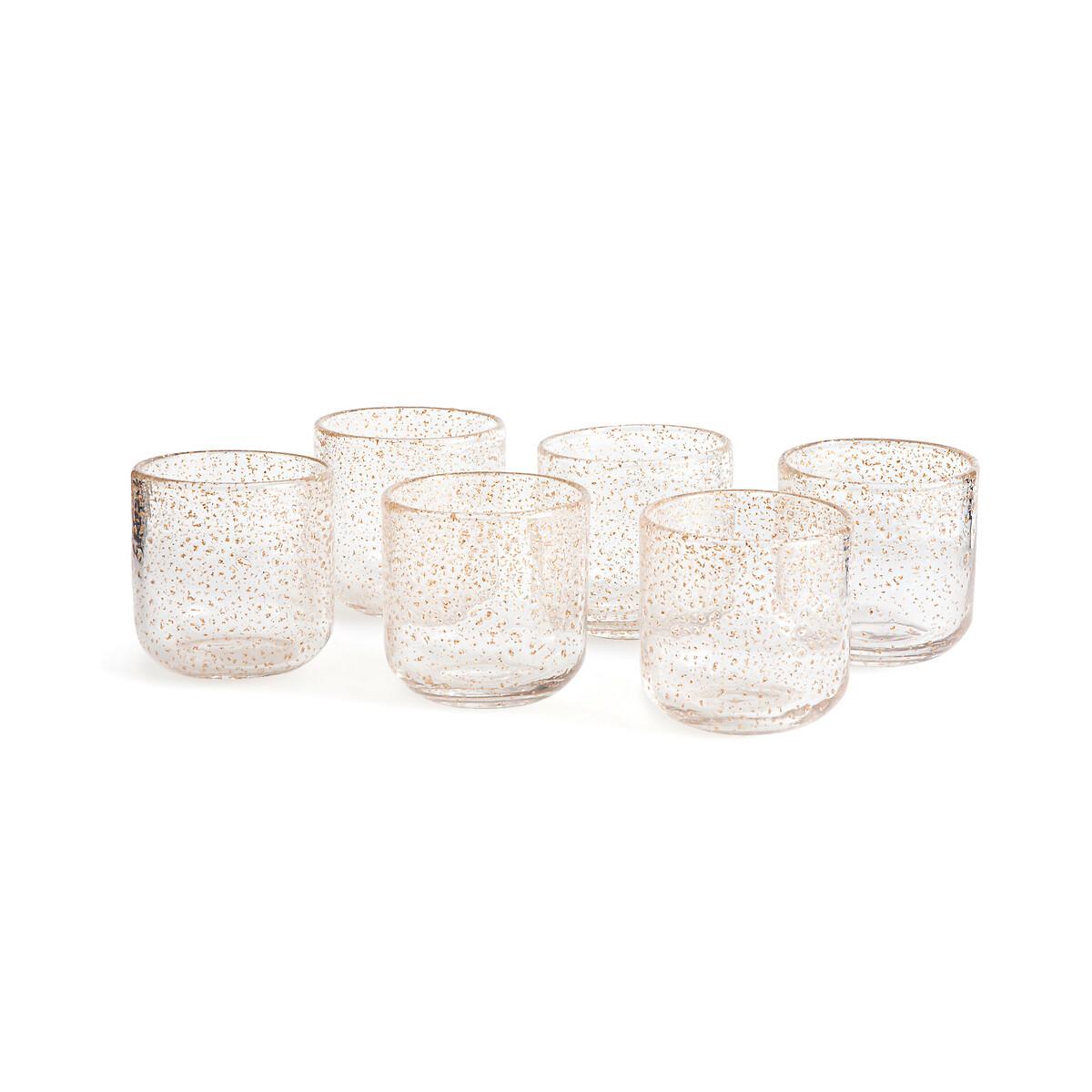 La Redoute Intérieurs  Lot de 6 gobelets verre bullé et pailleté 