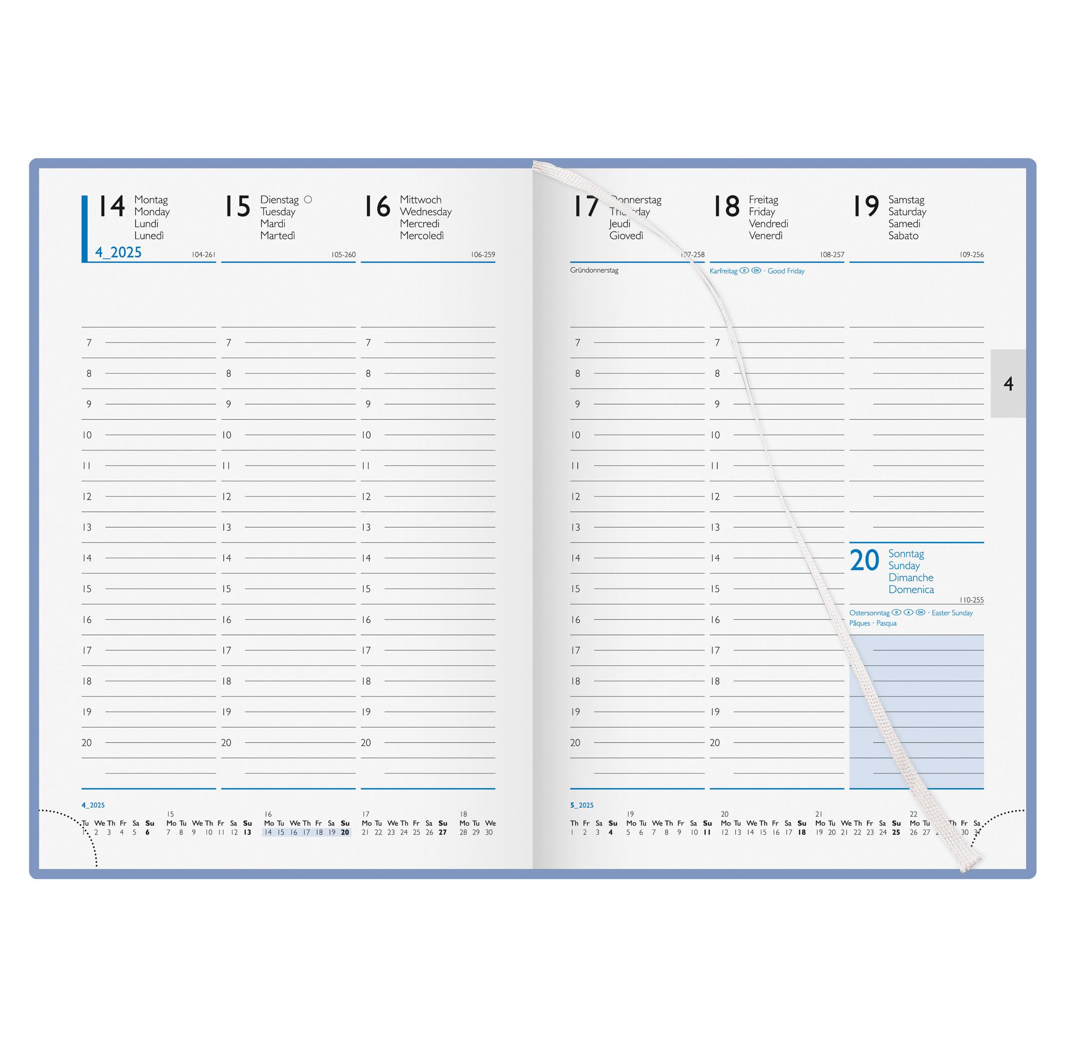 Biella Agenda de bureau Colorful 7 - Bleu  