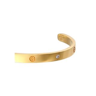 Elli  Armband Geo Bangle Kreuz Minimal Zirkonia 925 Silber 