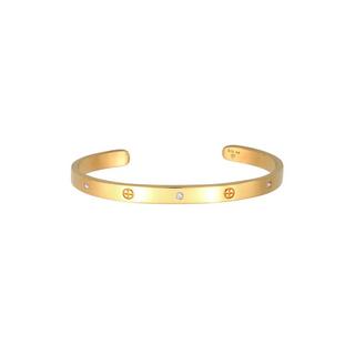 Elli  Bracelet Geo Bangle Kreuz Minimal Zirkonia 925 Silber 