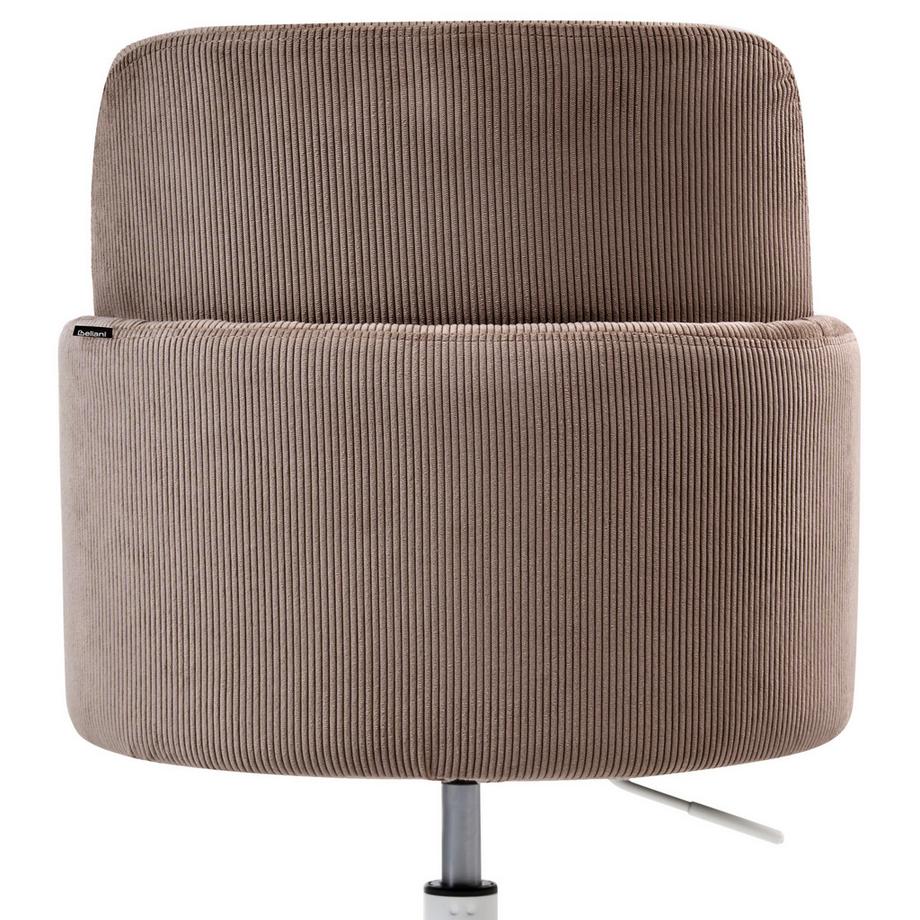 Beliani Chaise de bureau en Velours côtelé Minimaliste DRYDEN  