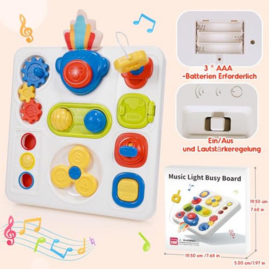Activity-board  9 in 1 Baby-Motorikspielzeug Sinnesspielzeug Baby-Baby-Würfelspielzeug Busy Board 