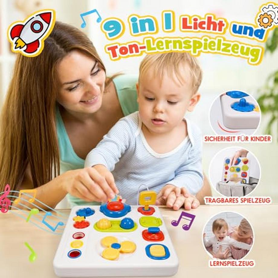 Activity-board  9 in 1 Baby-Motorikspielzeug Sinnesspielzeug Baby-Baby-Würfelspielzeug Busy Board 