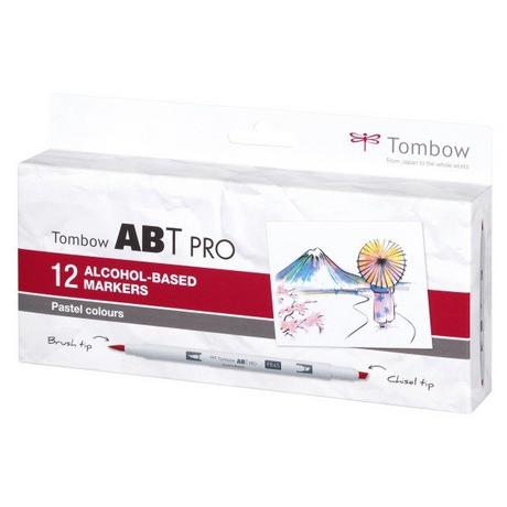 Tombow TOMBOW Dual Brush Pen ABT PRO ABTP-12P-2 Pastel Colours 12 Stück  