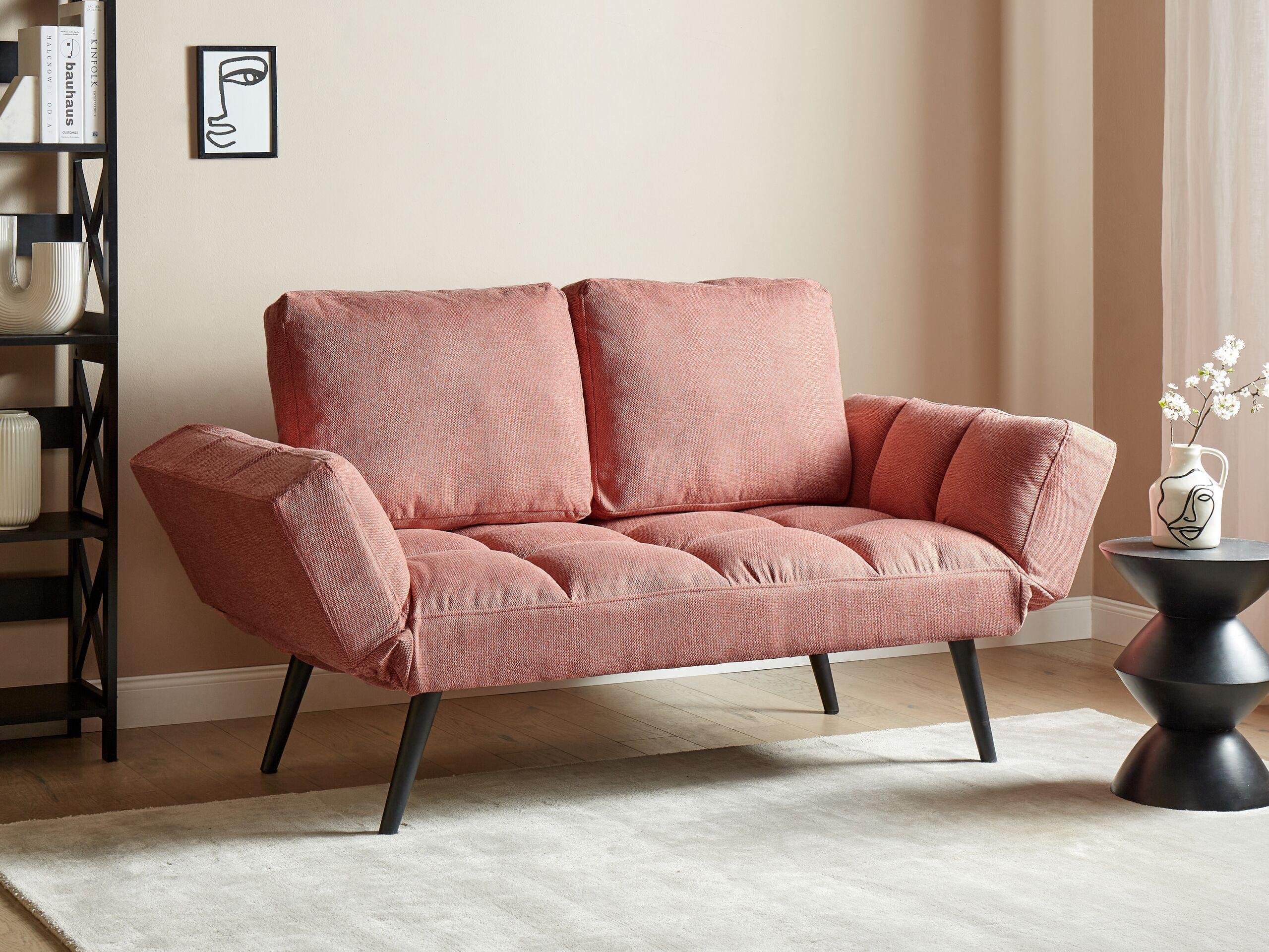 Beliani Schlafsofa aus Polyester Retro BREKKE  